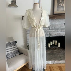 Vintage Victorias Secret sheer peignoir robe